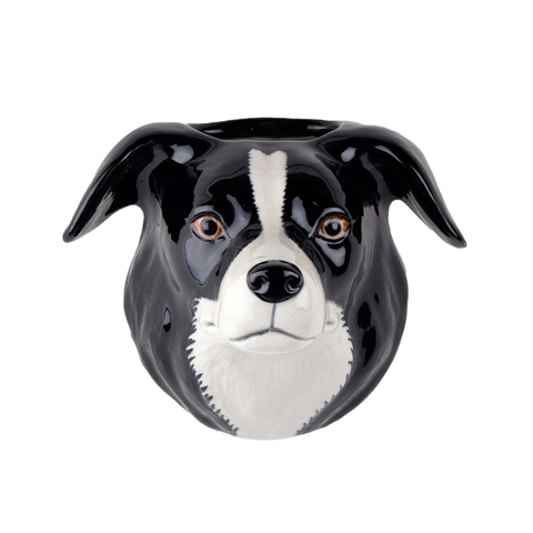 Quail Border Collie Wall Vase Small