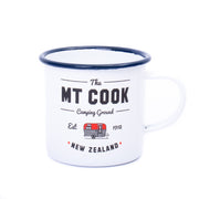 Moana Road Mt Cook Camping Ground Enamel Mug White