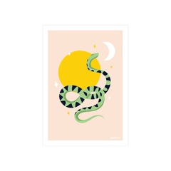 Iko Iko A4 Art Print Solstice Snake Mint