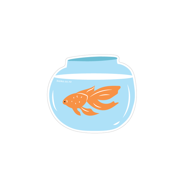 Iko Iko Fun Size Sticker Goldfish