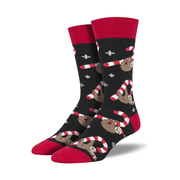 Socksmith Socks Men's Christmas Merry Slothmas Black
