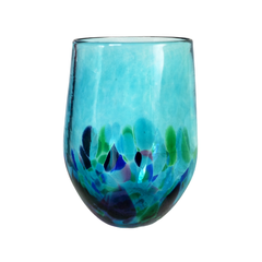 Amokura Stemless Wine Glass Bright Blue