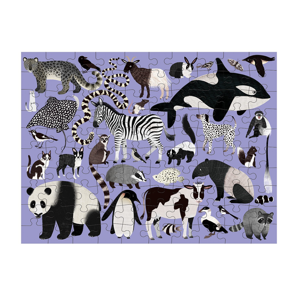 Mudpuppy Double Sided 100 Piece Puzzle Animal Kingdom