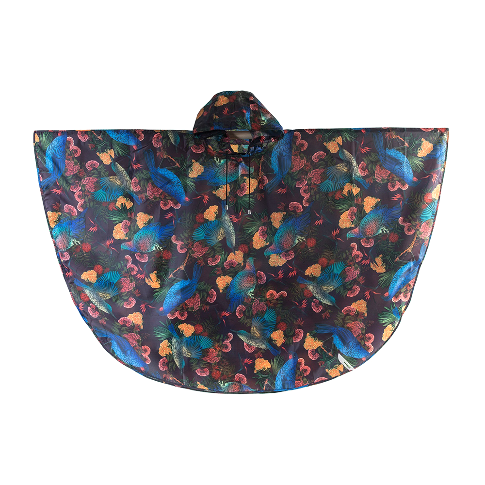 Flox Packaway Poncho Aubergine