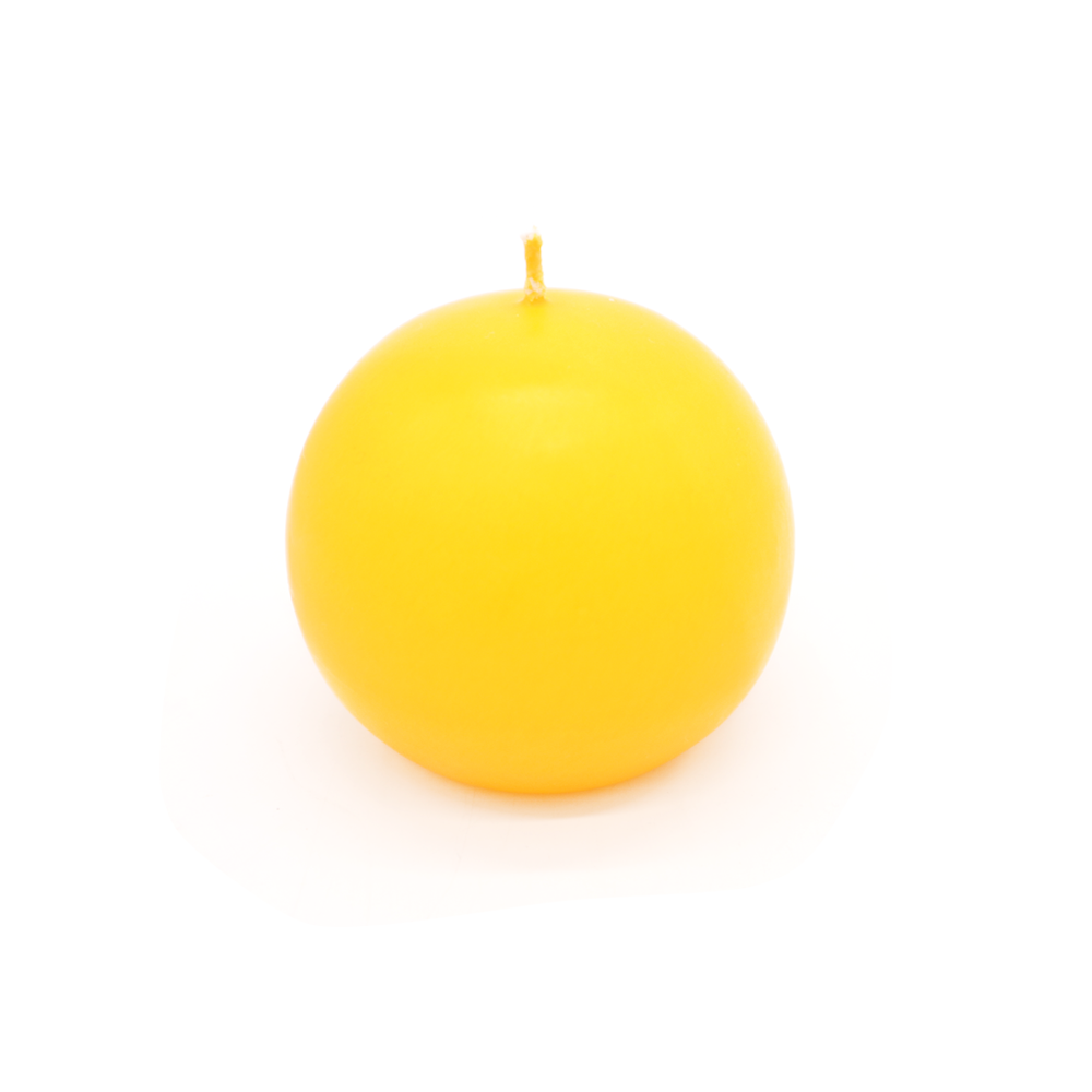 Ball Candle Large Yellow