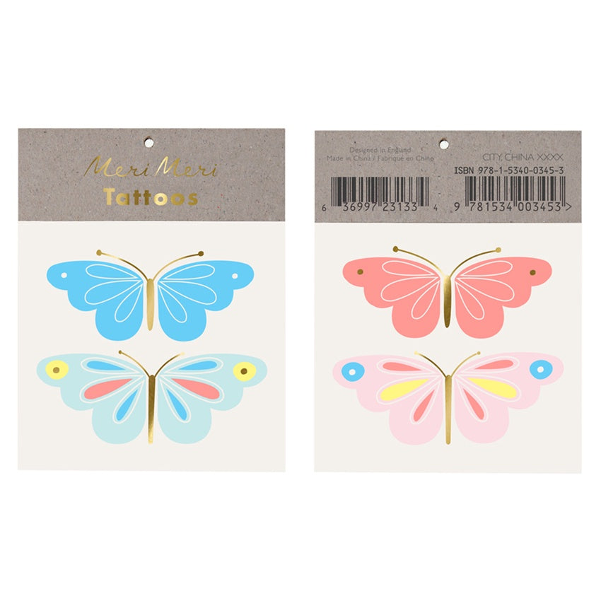 Meri Meri Tattoos Neon Butterfly