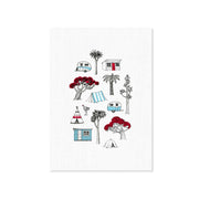 Wolfkamp and Stone Tea Towel Camping
