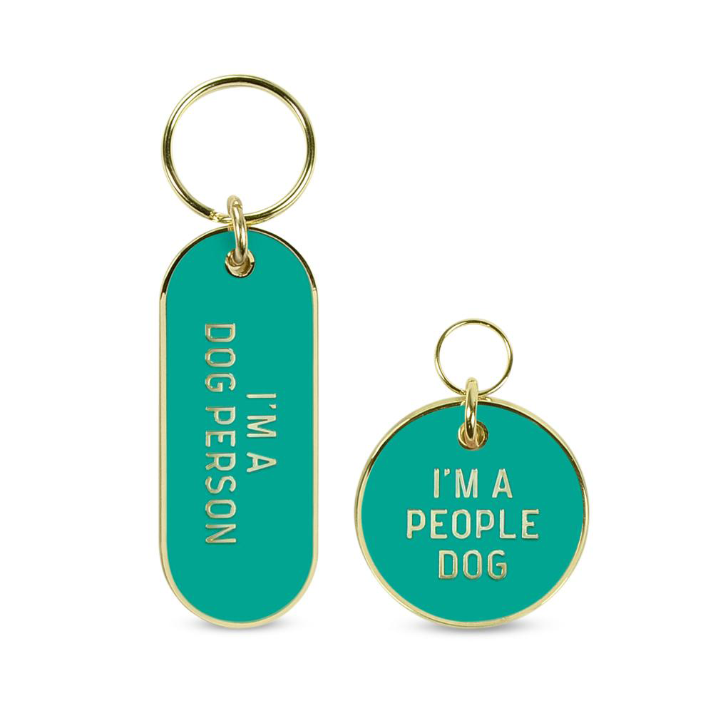 Keychain and Pet Tag Set Dog Person