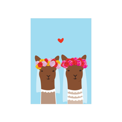 Alice Berry X Iko Iko Card Mrs and Mrs Llama