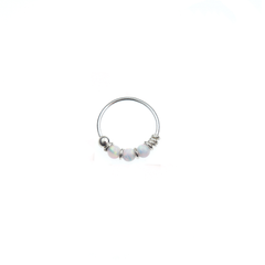 Iko Iko Cartilage Piercing Ring White Opalite