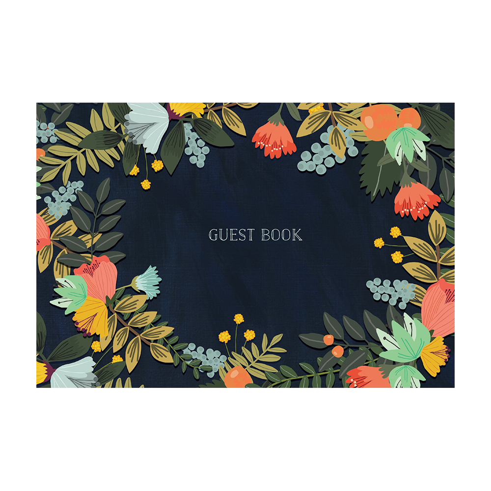 Guest Book Modern Floral Edition