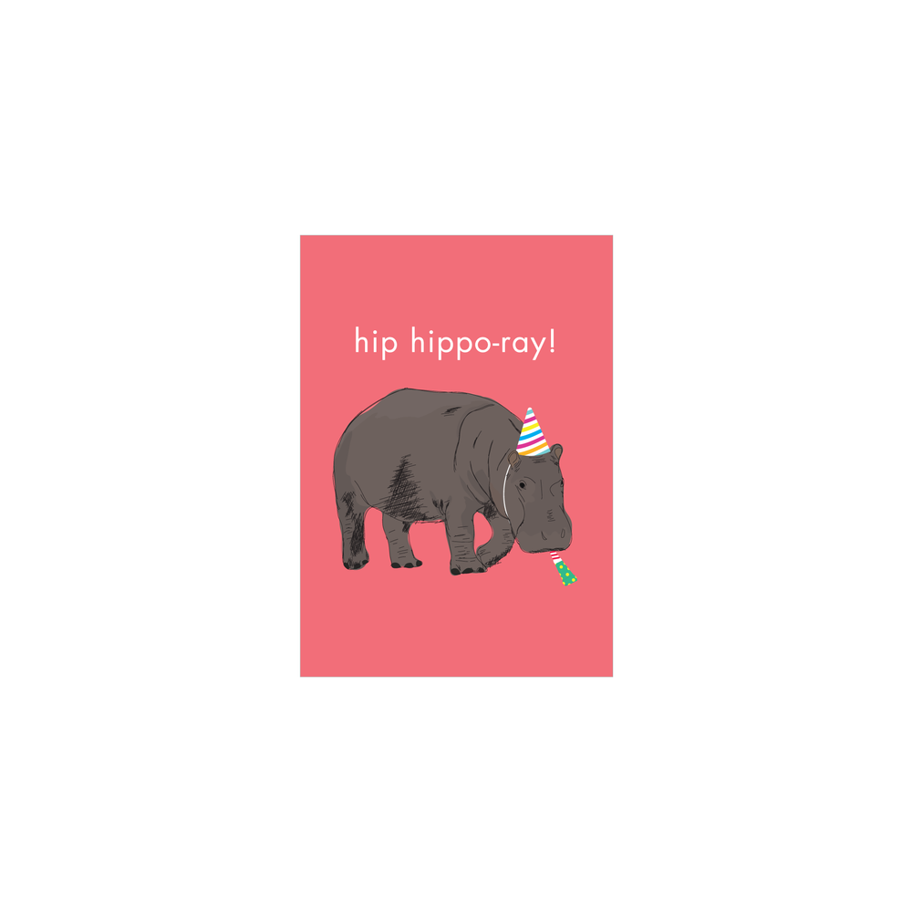 Iko Iko Mini Card Animal Pun Hippo