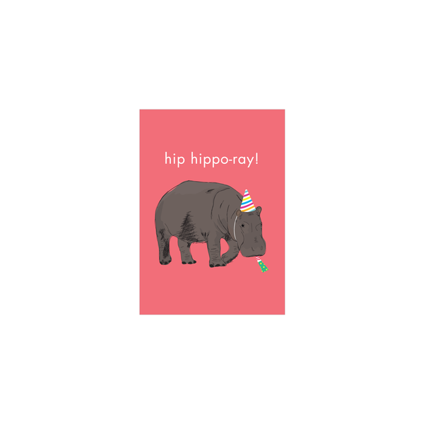 Iko Iko Mini Card Animal Pun Hippo