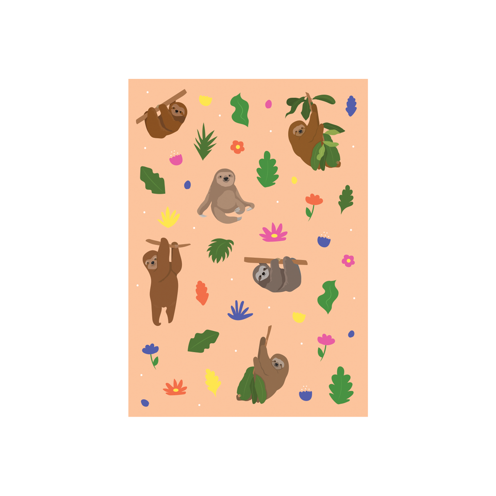 Iko Iko Animal Pattern Card Sloths