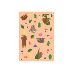 Iko Iko Animal Pattern Card Sloths