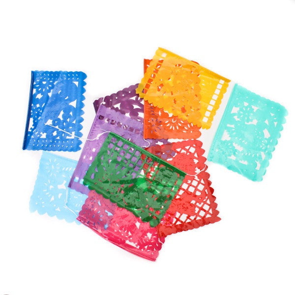 Mexican Plastic Assorted Flags Large