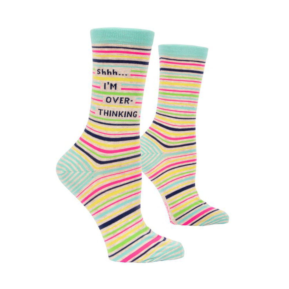 Blue Q Women's Socks Shhh I'm Over Thinking