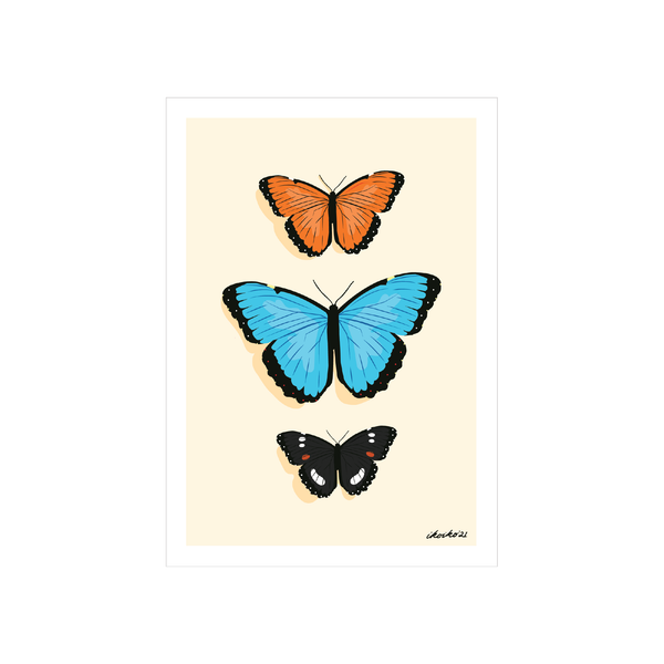 Iko Iko A4 Art Print Butterfly Chart