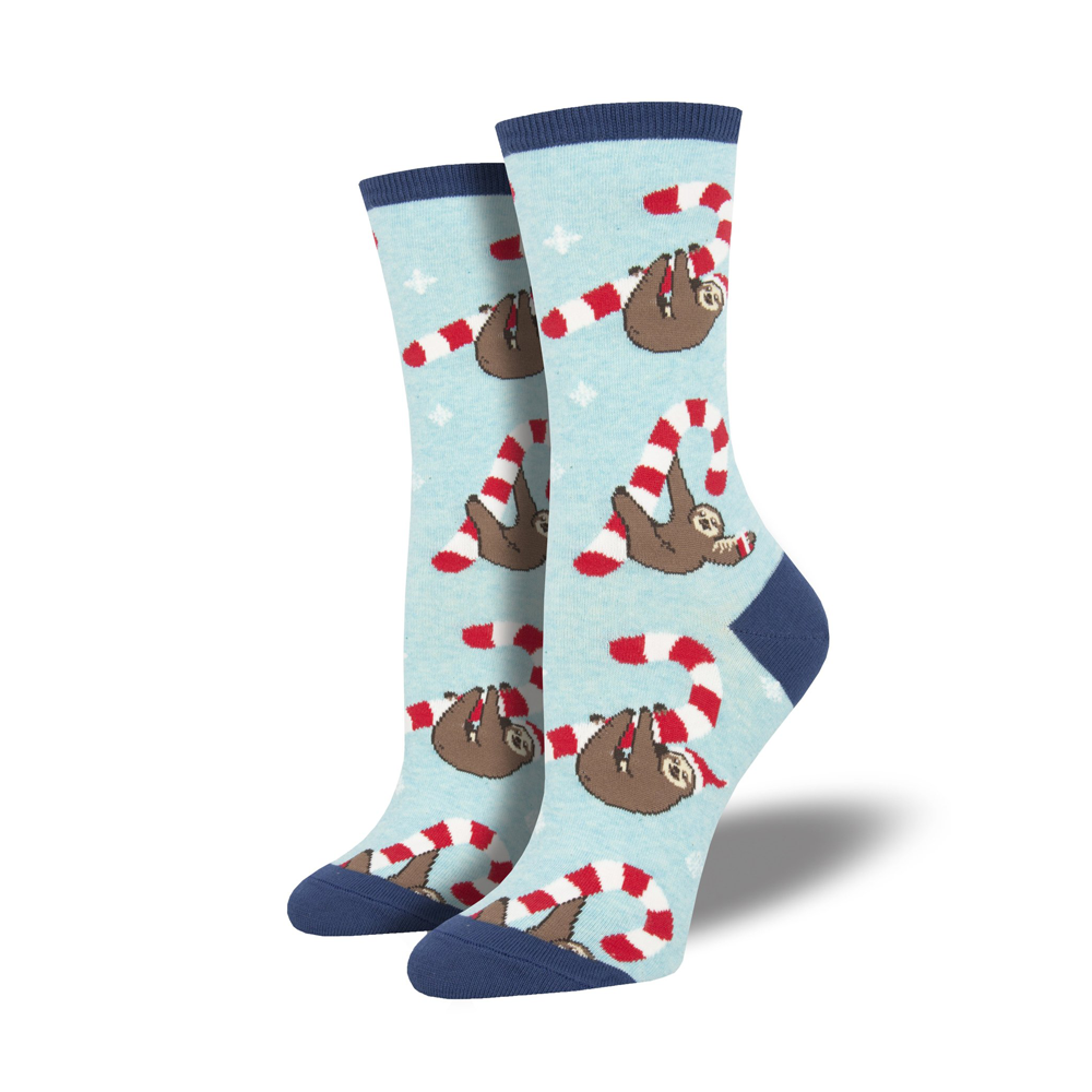 Socksmith Socks Women's Christmas Merry Slothmas Blue