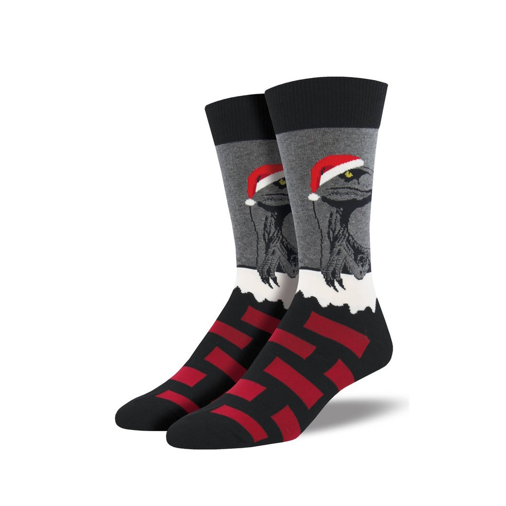 Socksmith Socks Men's Christmas Raptor Claus