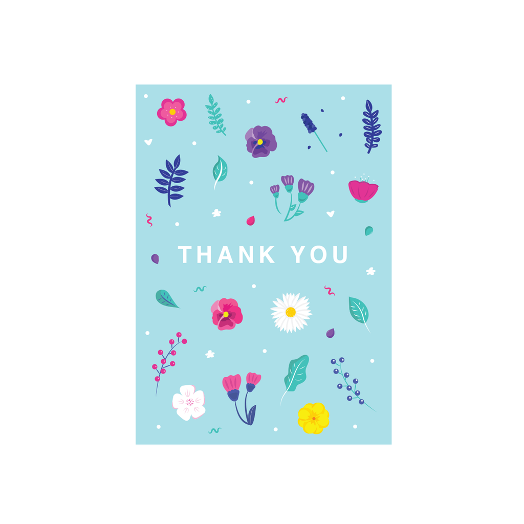 Iko Iko Floral Message Card Wildflowers Thank You
