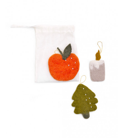 Muskhane Felt Hanging Christmas Decorations Spirits Set of 3