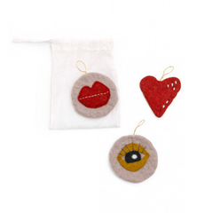 Muskhane Felt Hanging Christmas Decorations Body Set of 3