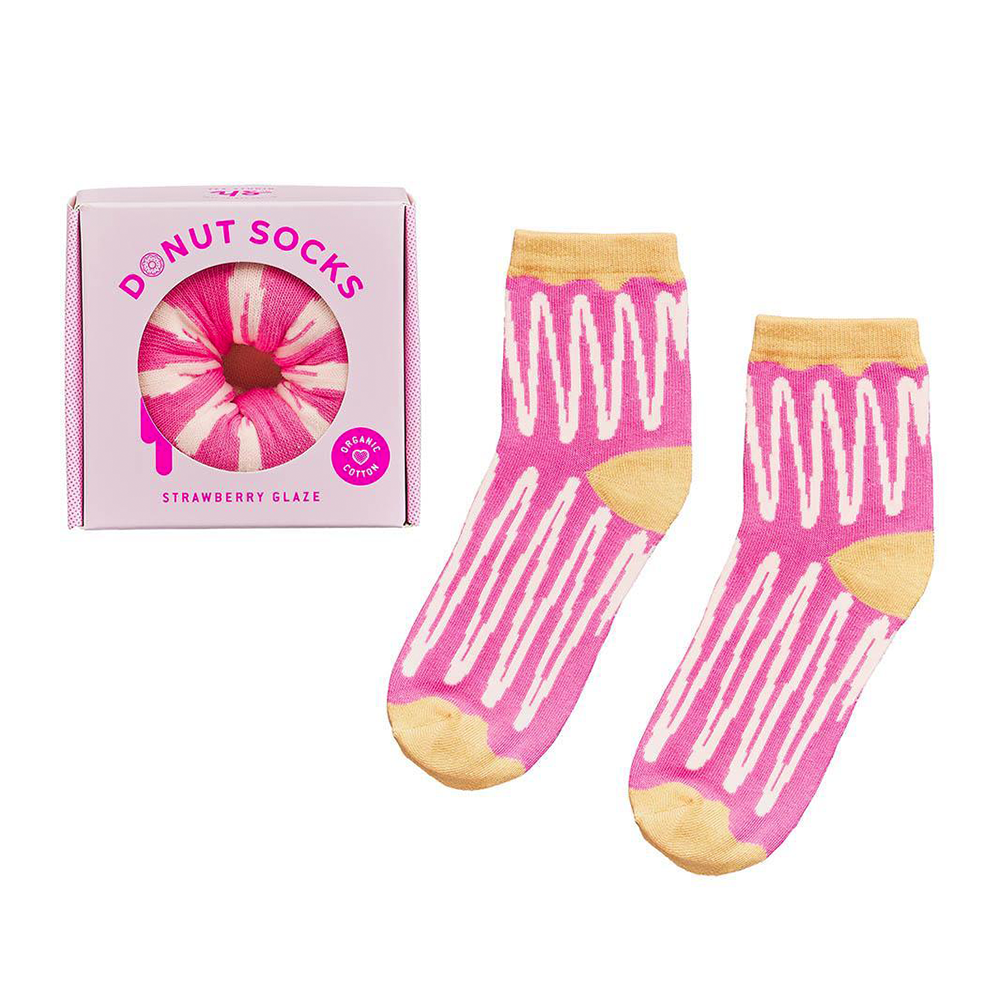 Yes Studio Donut Socks Strawberry Glaze