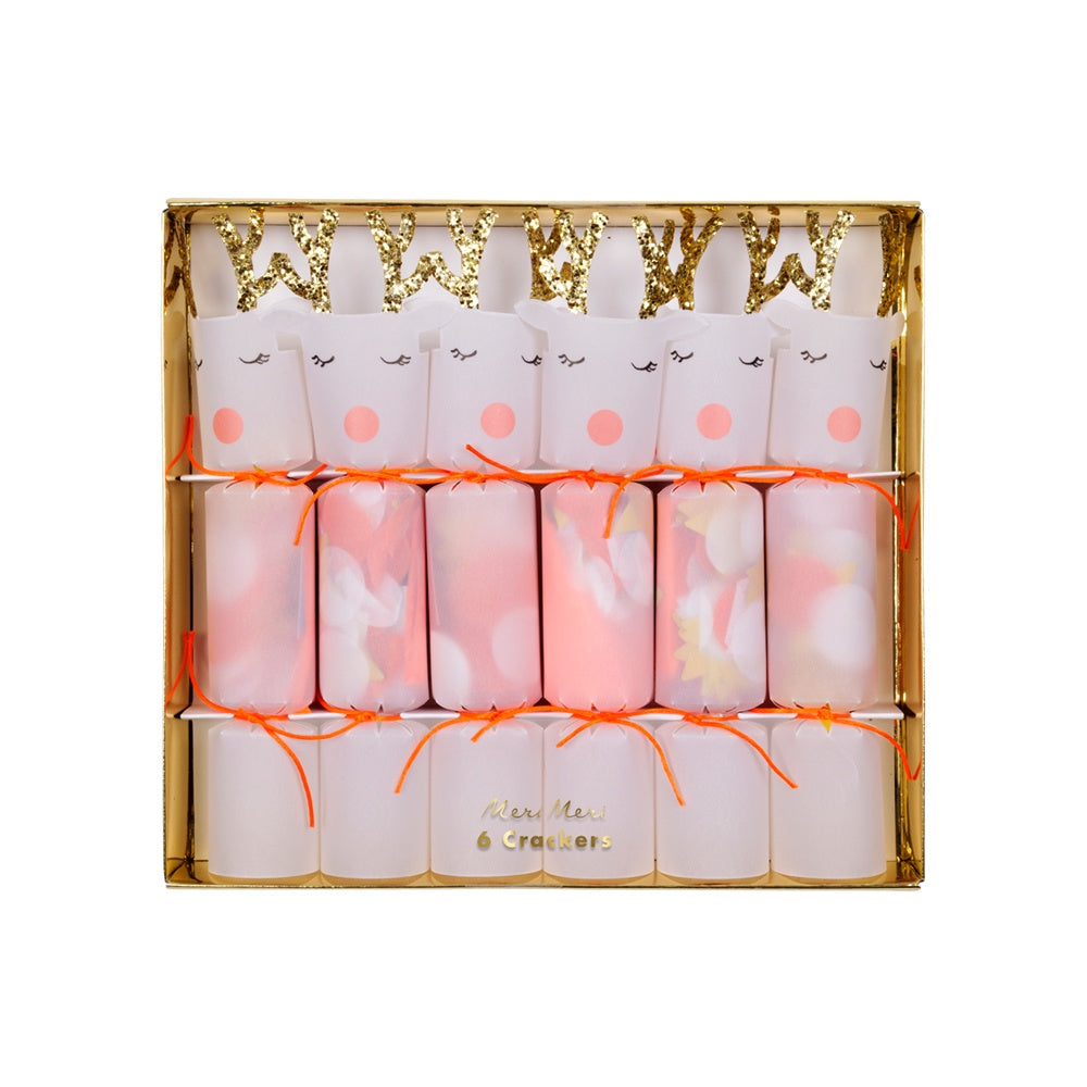 Meri Meri Christmas Crackers Pack of 6 Reindeer Confetti