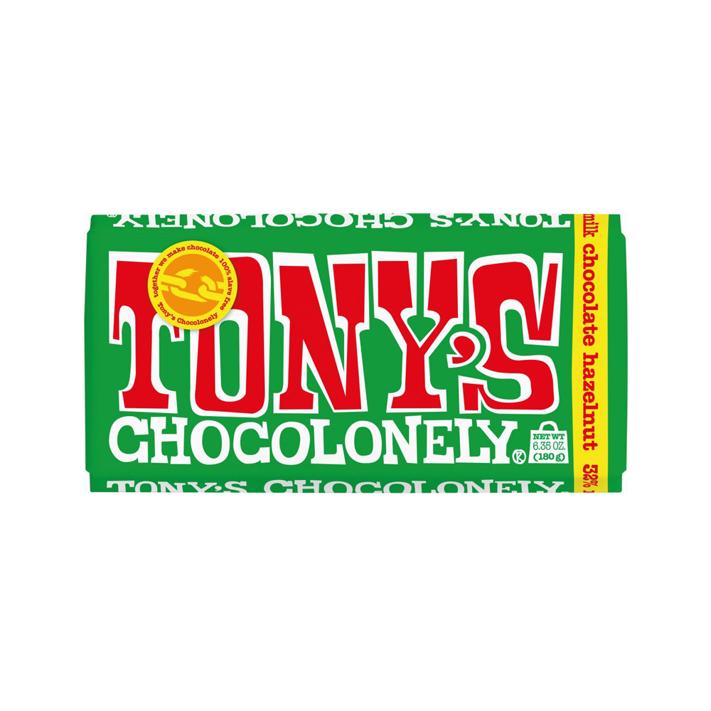 Tony's Chocolonely 180g Milk Chocolate Hazelnut