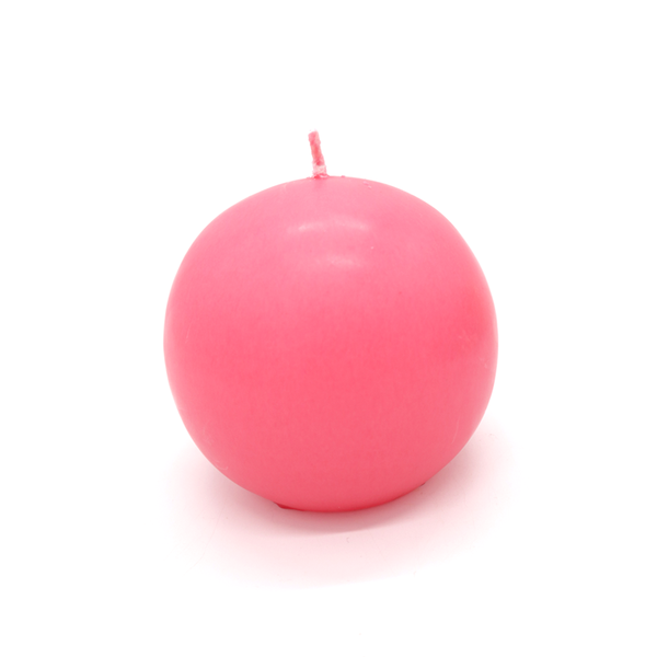 Ball Candle Large Dark Pink