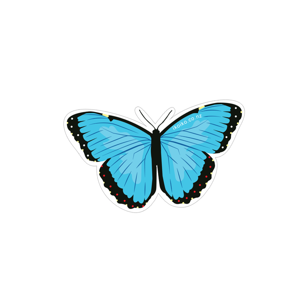 Iko Iko Fun Size Sticker Butterfly Blue