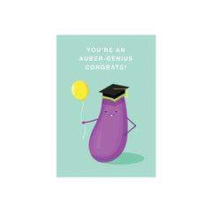 Iko Iko Cutie Food Pun Card Aubergine