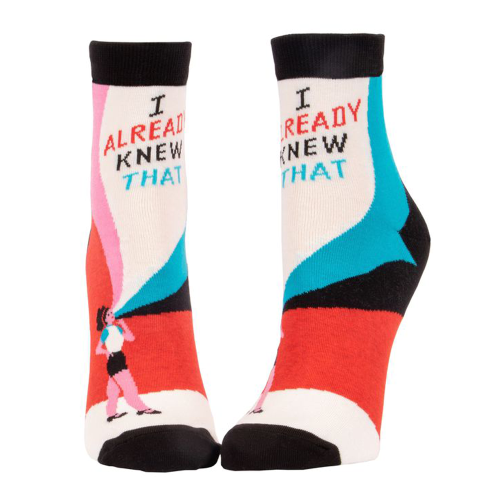 Blue Q Women's Ankle Socks I Already Knew That