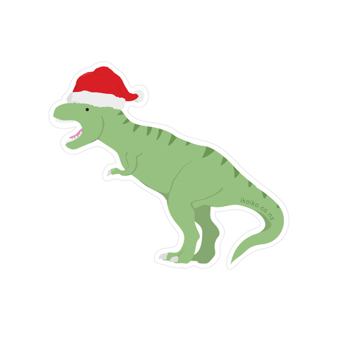 Iko Iko Fun Size Sticker Christmas Tyrannosaurus