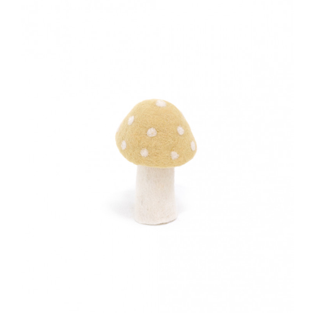 Muskhane 100% Felt Mushroom Dotty Small Wheat