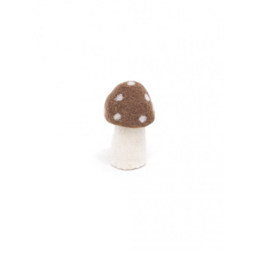 Muskhane 100% Felt Mushroom Dotty Small Chestnut