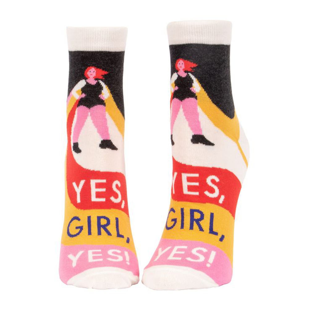 Blue Q Women's Ankle Socks Yes Girl Yes