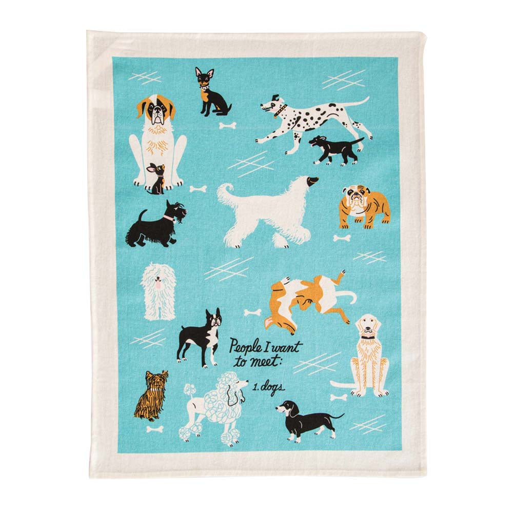 Blue Q Tea Towel People to Meet Dogs