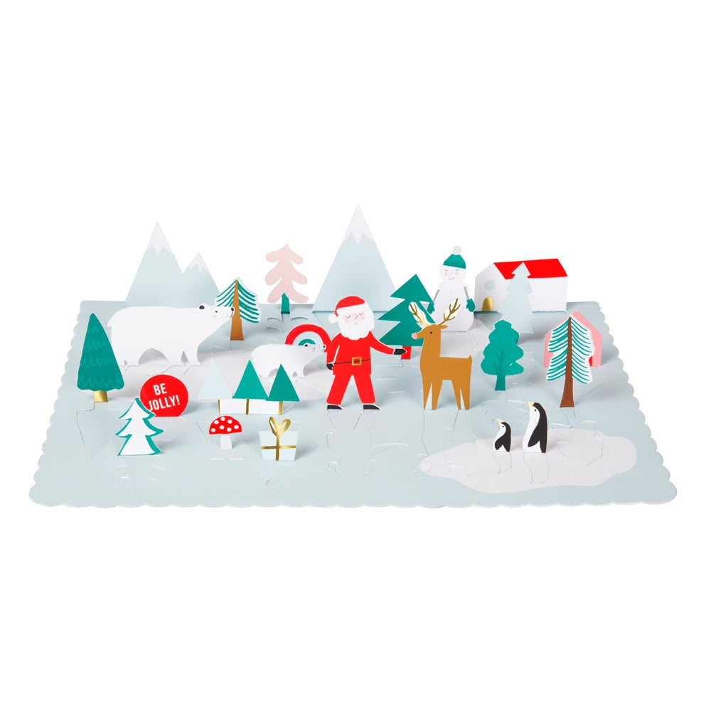 Meri Meri Christmas Pop Up Advent Calendar Santa Scene