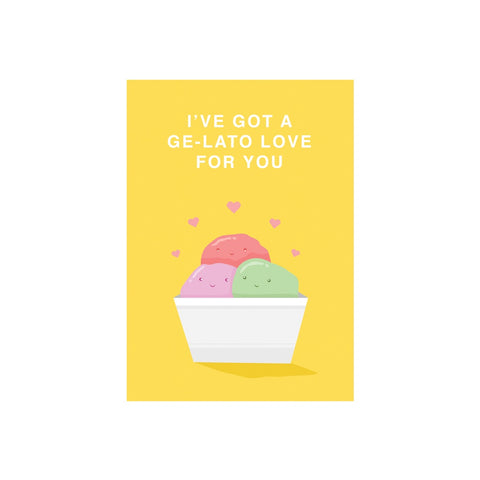 Iko Iko Cutie Food Pun Card Gelato