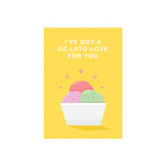 Iko Iko Cutie Food Pun Card Gelato