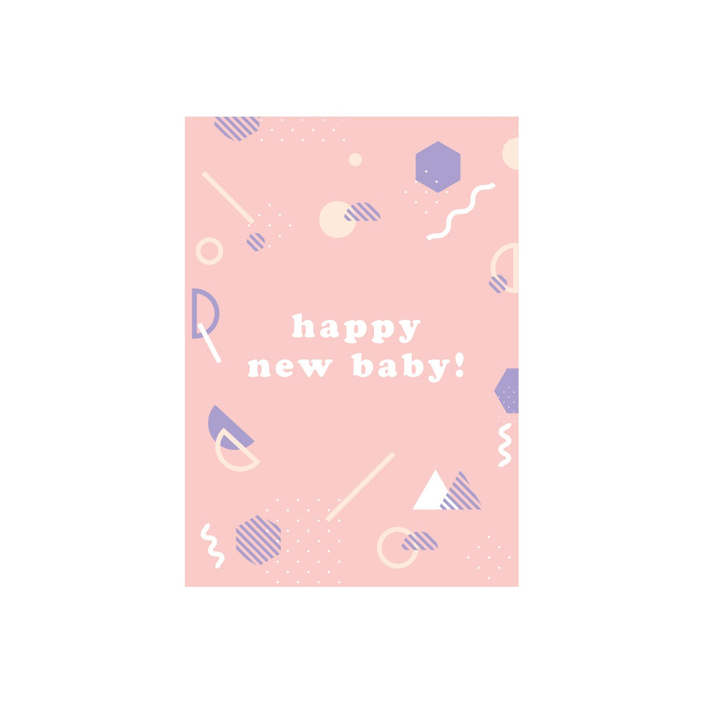 Iko Iko Patterned Message Card Baby Pink