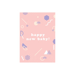 Iko Iko Patterned Message Card Baby Pink