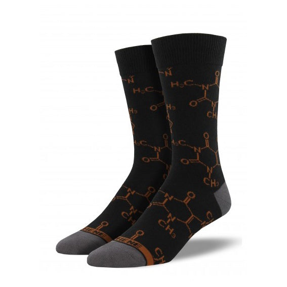 Socksmith Socks Men's Cafine Molecule Black