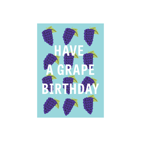 Iko Iko Fruit Pun Card Grape Birthday