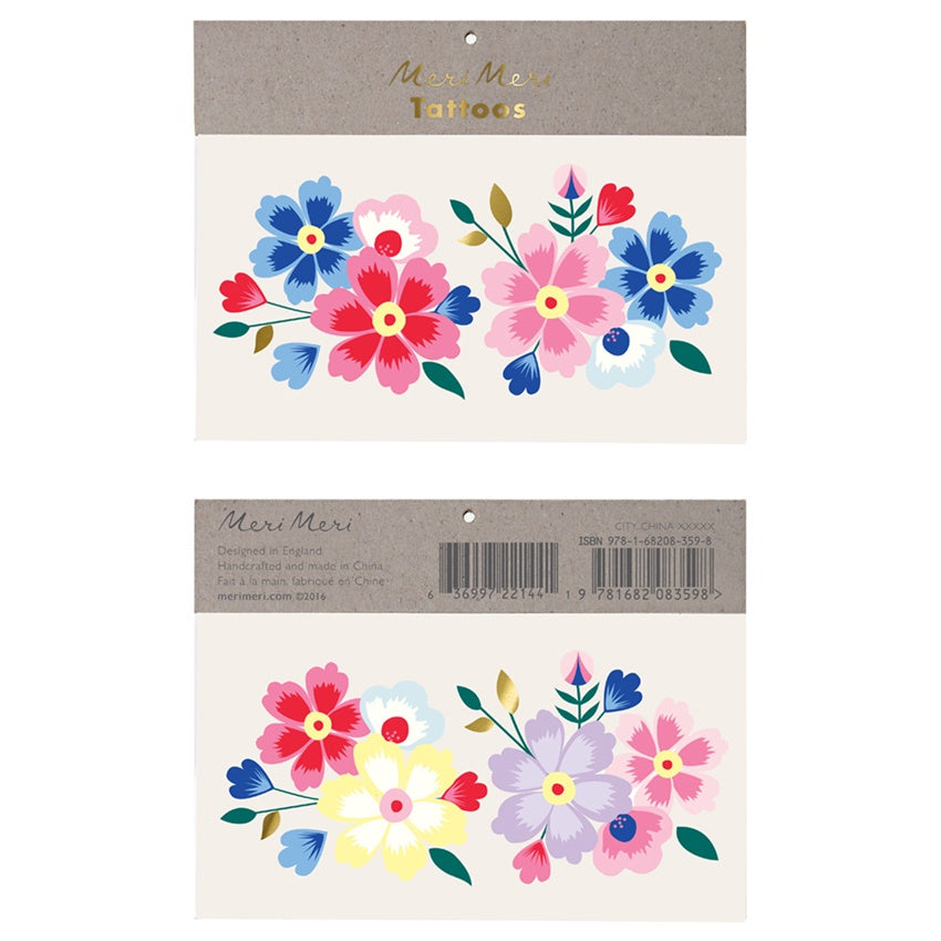 Meri Meri Tattoos Kashmiri Flowers