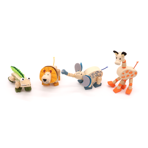 Wooden Flexi Zoo Animal Assorted