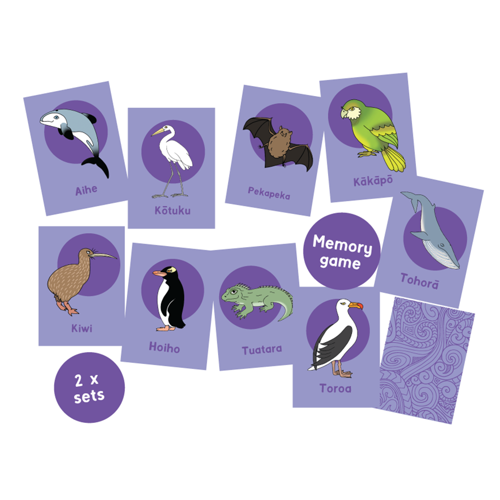 Momo Tata Korehāhā O Aotearoa Endangered Species Memory Game