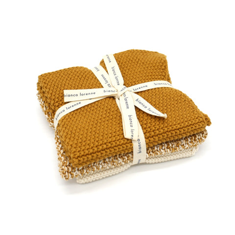 Bianca Lorenne Washers Lavette Set of 3 Ochre